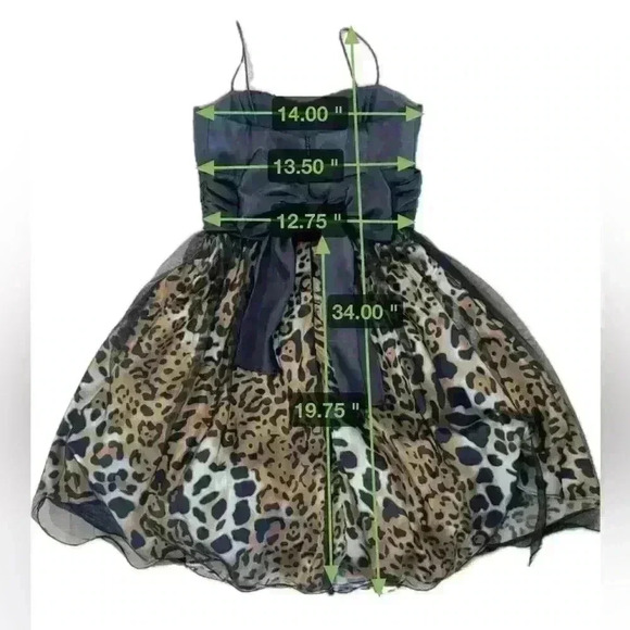 Blondie Nights, Fun Leopard Print, and Black  Cocktail Dress. Size 1 - Picture 9 of 10